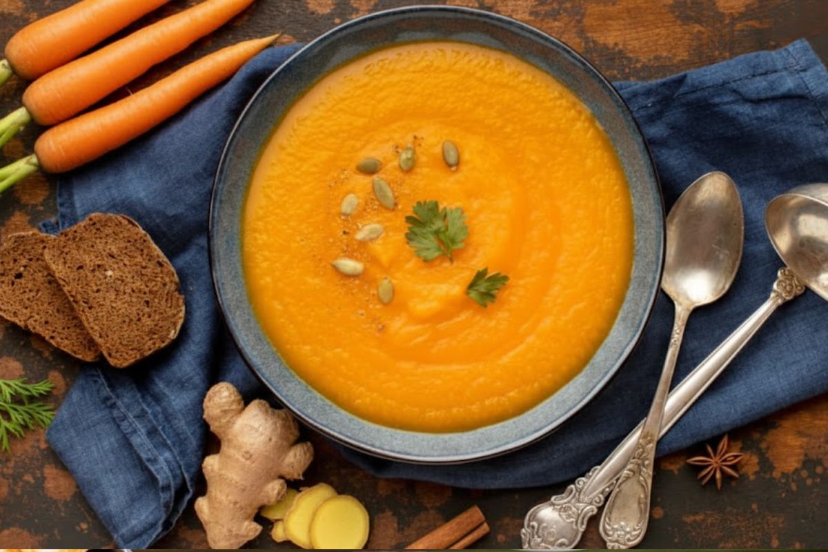 গাজর-আদার স্যুপ: গাজরের বিটা ক্যারোটিন শরীরে ভিটামিন এ তৈরি করে, যা ত্বকের উজ্জ্বলতা বাড়িয়ে আর্দ্রতা ধরে রাখতে সাহায্য করে। আদায় রয়েছে প্রদাহনাশক গুণ, যা শীতের ক্লান্ত ও নিষ্প্রাণ ত্বকে আরাম দেয়। গাজর-আদার স্যুপ তাই শীতে ক্লান্ত মুখকে মুহূর্তে সতেজ করতে পারে।
